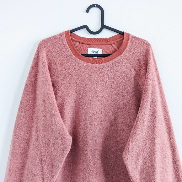 FEAT BlanketBlend Crewneck ButterWash Sweater in Cayenne XL - Picture 3 of 13